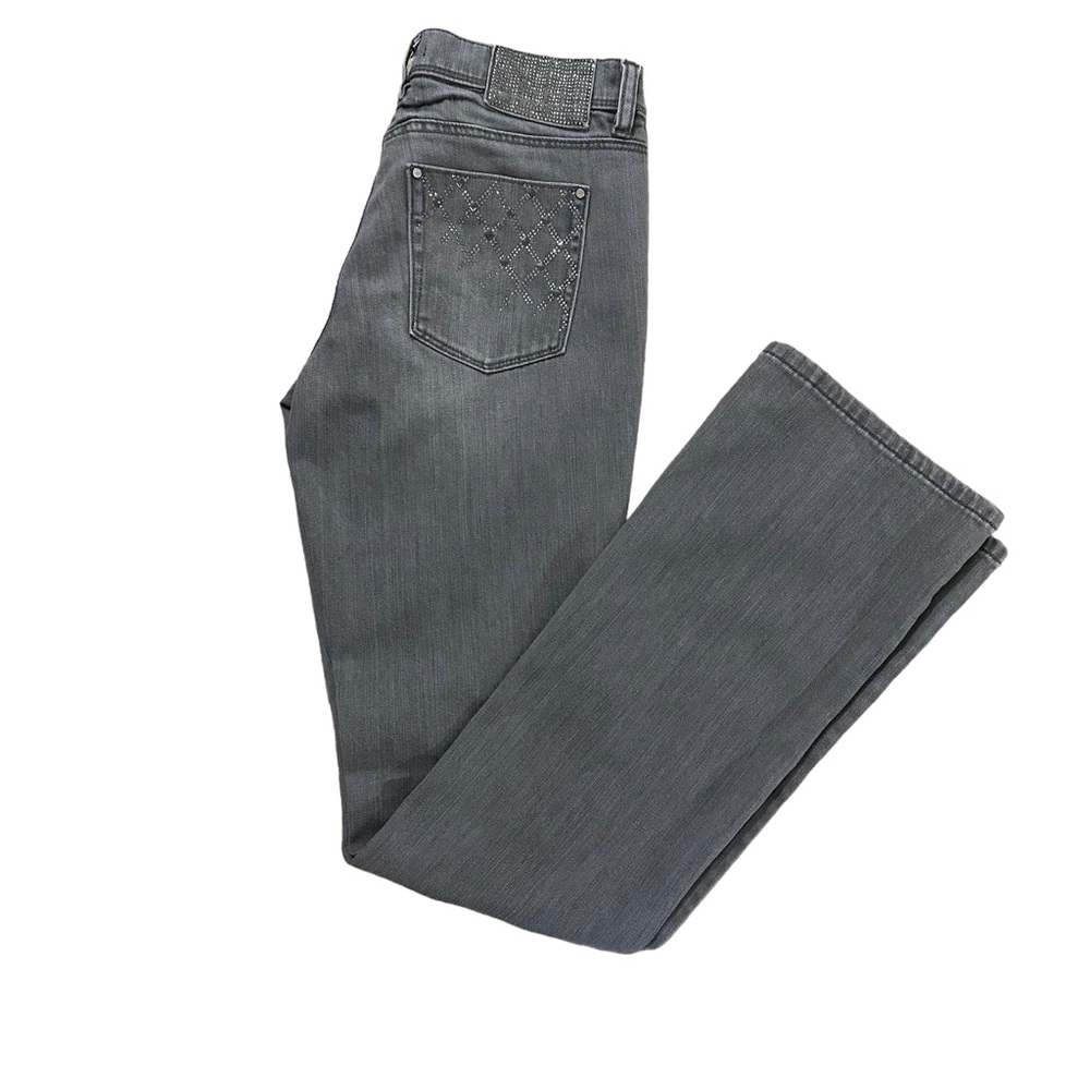EUC White House Black Market Grey Boot cut Jeans Size 2R